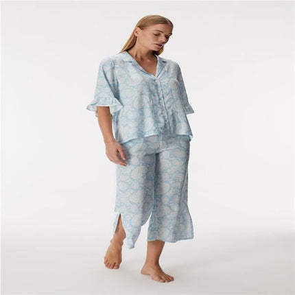 11353 Kadın Kısa Kol Gömlek ve Pantolon Takımı