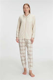 Anıl Kadın Fermuarlı Uzun Kollu Viskon & Pamuklu Pijama Takımı – Yumuşacık Dokulu, Ev Şıklığı 11210