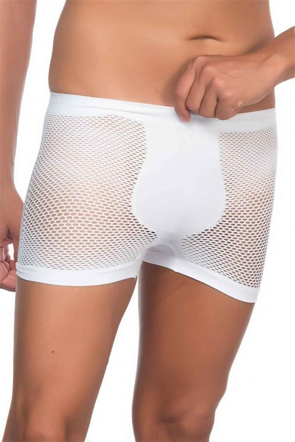 Arias Closet Beyaz MI Emay 2106 Fileli Soft Erkek Boxer