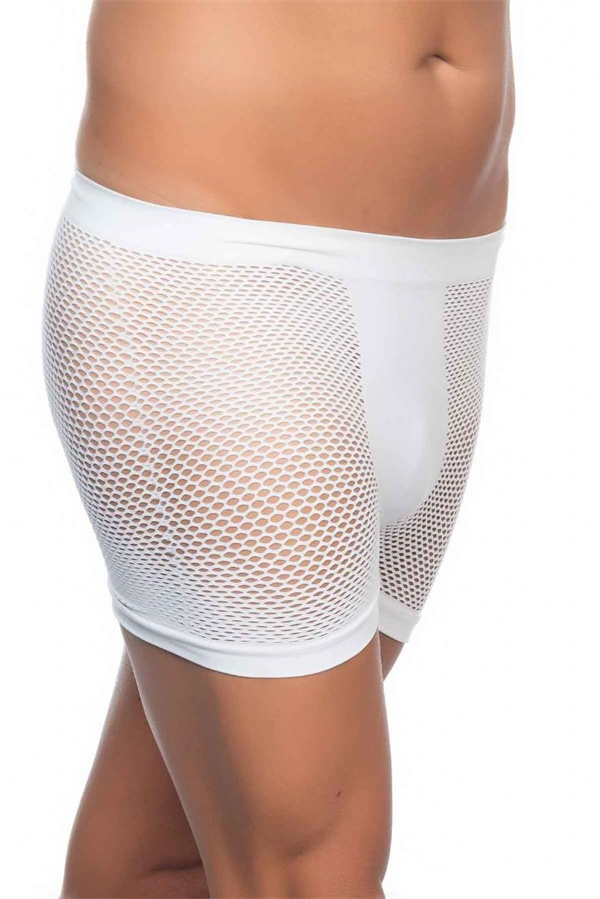 Arias Closet Beyaz MI Emay 2106 Fileli Soft Erkek Boxer