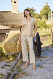 Arias Closet Çiçek Deseni V Yaka Pijama Takımı
