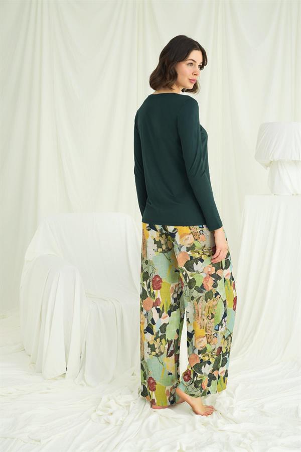 Arias Dolap Çiçek ve Yaprak Desenli Pijama Takımı