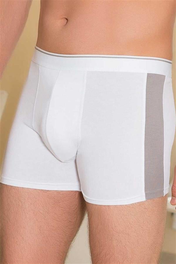 Erkek Pamuklu Çift Renkli Geniş Bel Lastikli Bokser (0029)