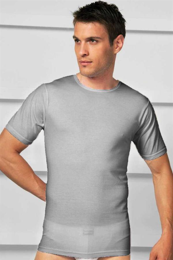 Erkek Pamuklu Kısa Kol Geniş Yaka Klasik Fanila T-Shirt (2510)