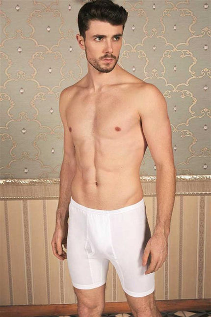 Erkek Pamuklu Klasik Uzun Paça Bokser (0064)