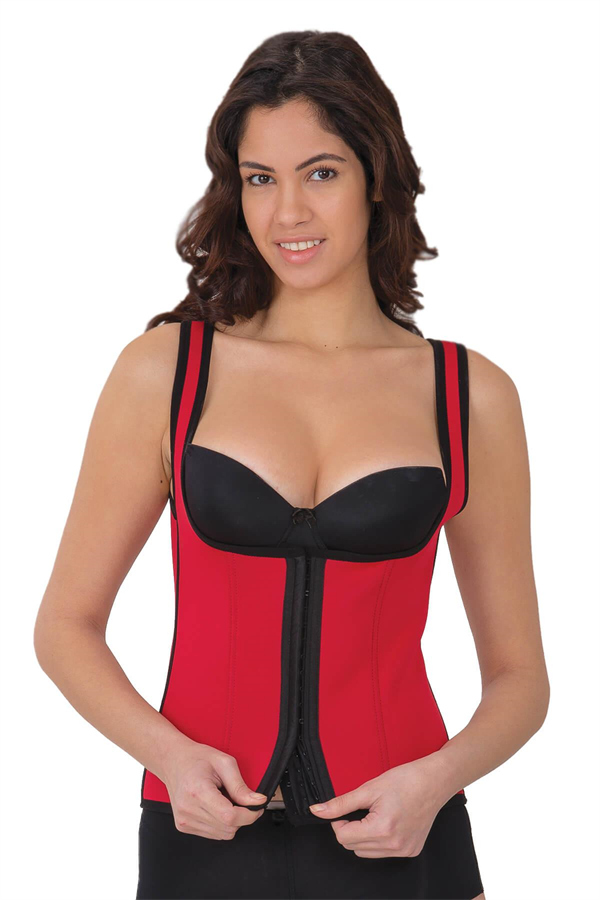 KIRMIZI MI 9173 Agraflı Göğsü Açık Atlet Korse