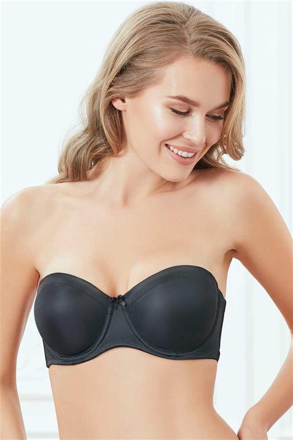 Kadın Balenli Desteksiz Dolgusuz Toparlayıcı Askısız Straplez Günlük Klasik Küçültücü Sütyen (3591)