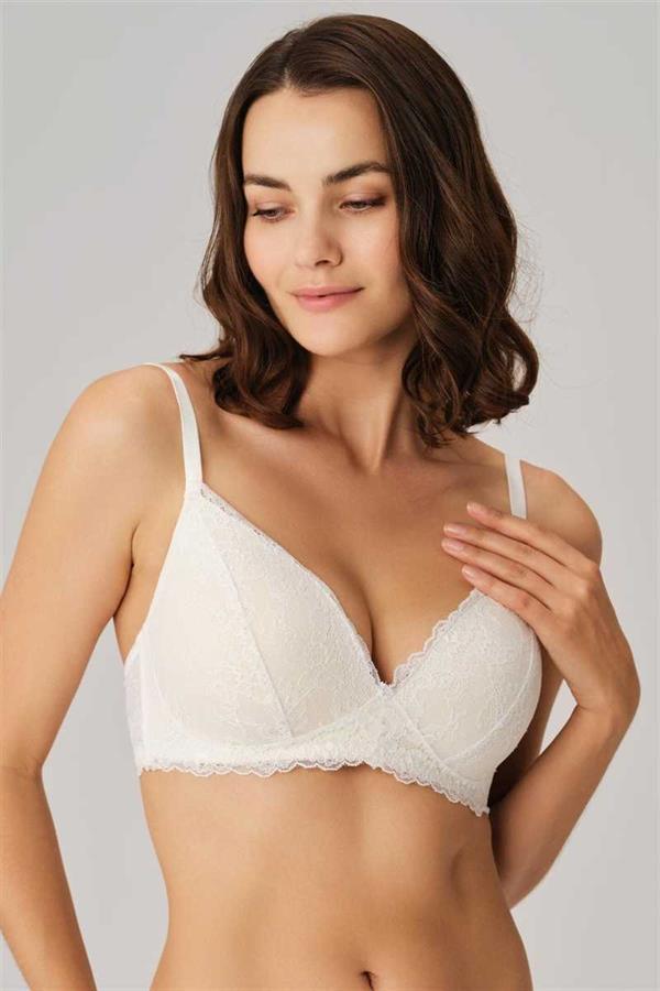 Kadın Balensiz Desteksiz Dolgusuz Toparlayıcı Dantelli Küçültücü Sütyen (3770)