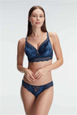 Kadın Kadife Balenli Destekli Dolgulu Dantelli Büstiyer Sütyen ve Slip Takım (4805)