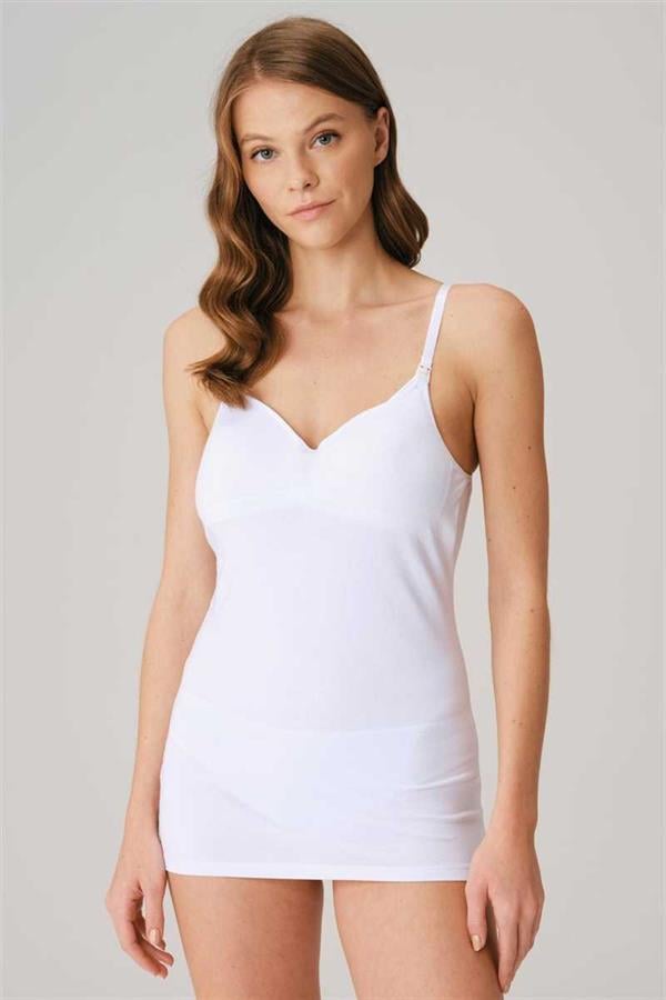 Kadın Modal Pamuklu Lohusa Önden Açılan Süngerli Cup'lu Emzirme Atleti (8557)