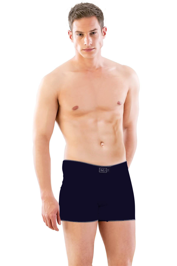 Arias Closet Lacivert MI Emay 2108 Seamless uzun Erkek Boxer