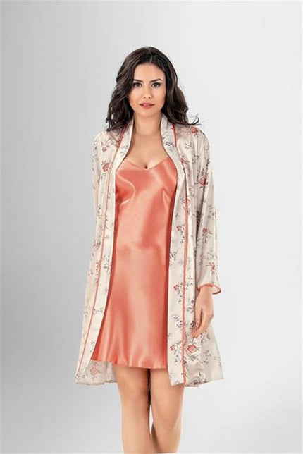 Arias Dolap 2 li Kısa Sabahlık Takımı Desenli 1962