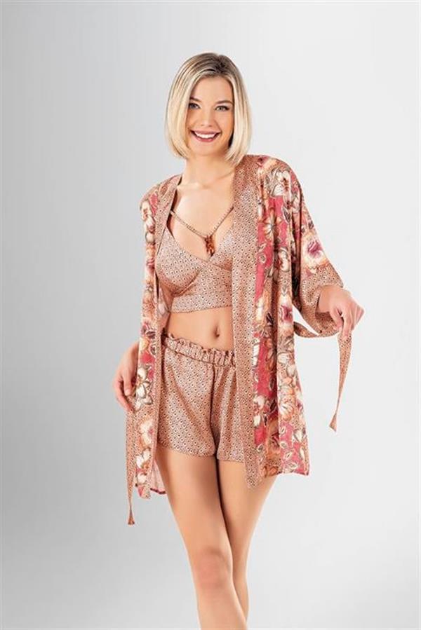 Arias Dolap 3'lü Şort Takımı Desenli