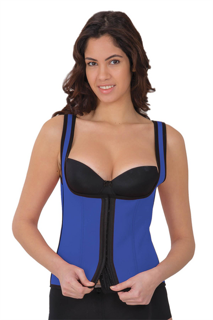 Arias Closet Mavi MI 9173 Terletici Agraflı Göğsü Açık Atlet Korse