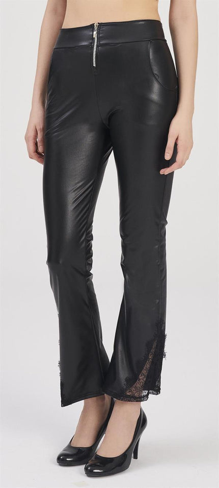 MOONLİGHT 334 SİYAH DERİ GÖRÜNÜMLÜ PANTOLON