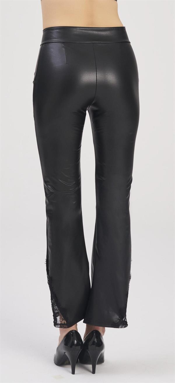MOONLİGHT 334 SİYAH DERİ GÖRÜNÜMLÜ PANTOLON
