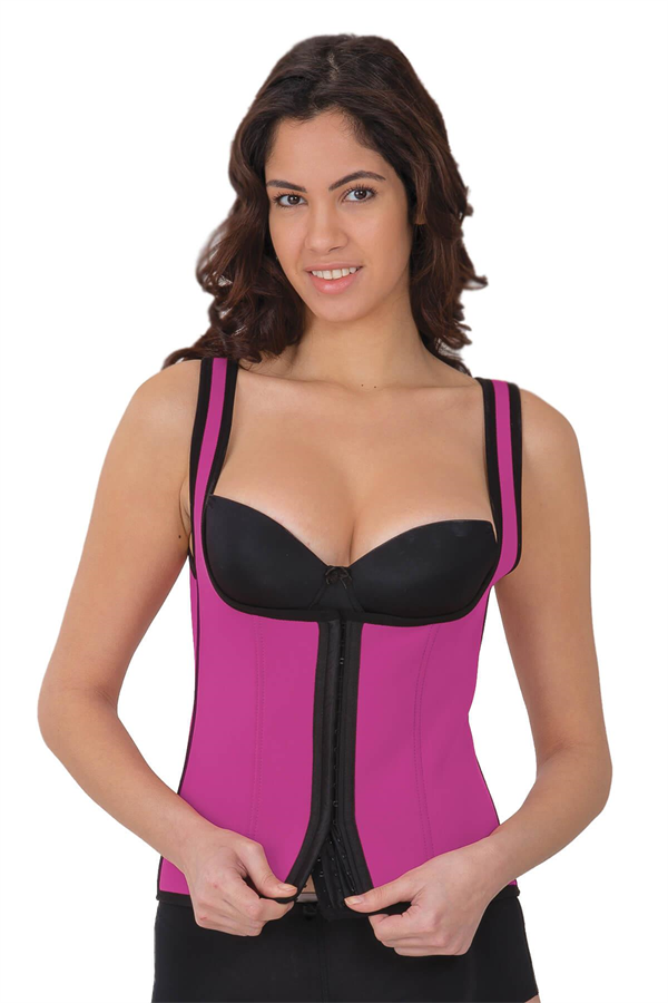 PEMBE MI 9173 Agraflı Göğsü Açık Atlet Korse