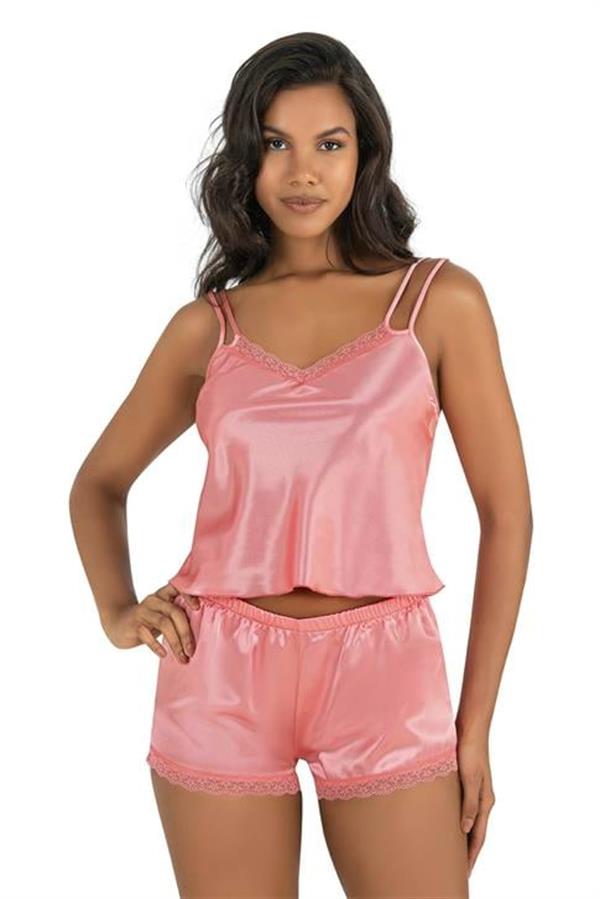 Arias Klozet Mercan Saten Şort Takımı 9210