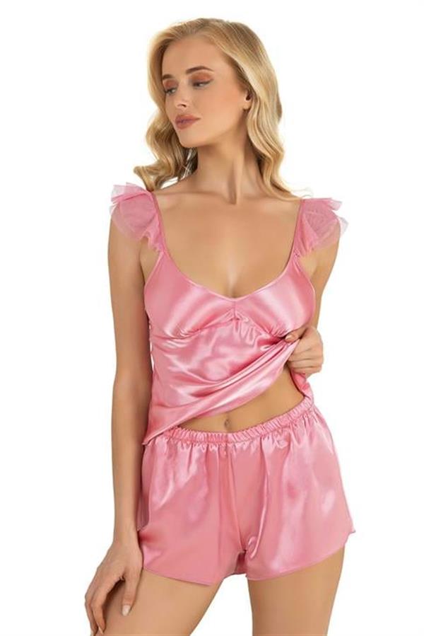 Arias Dolap Pembe Saten Şort Takımı 9212