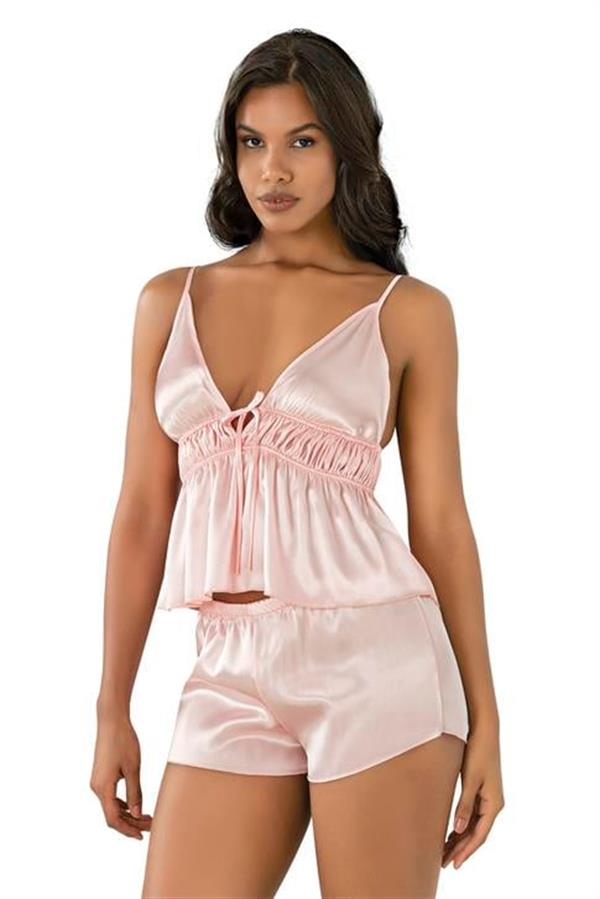 Arias Dolap Somon Saten Şort Takımı 9208