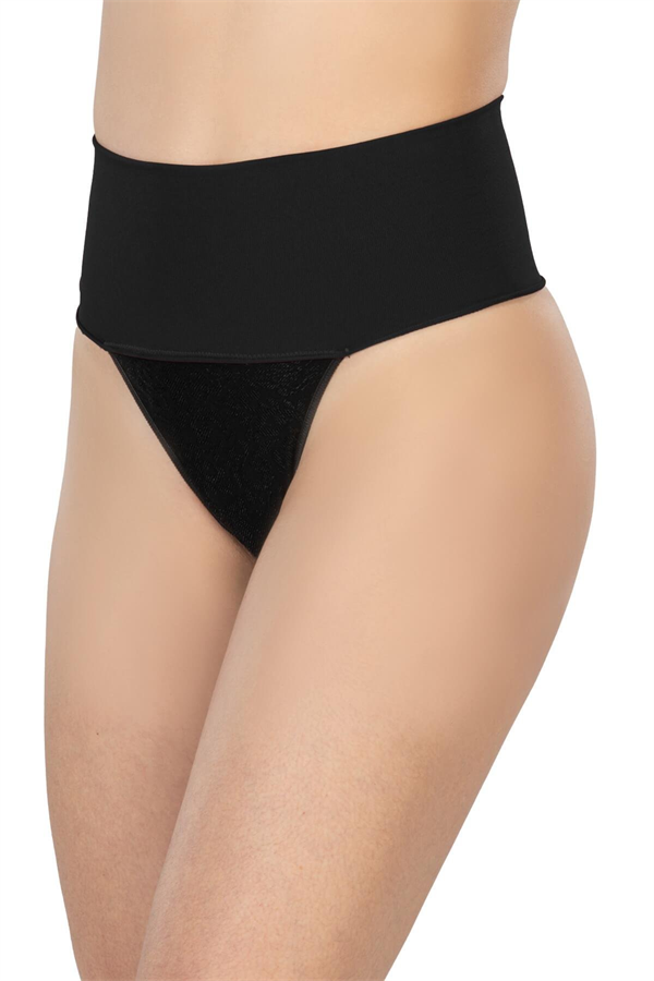 Arias Dolap Siyah MI 2048 Dikişsiz Çift Renk İp Korse