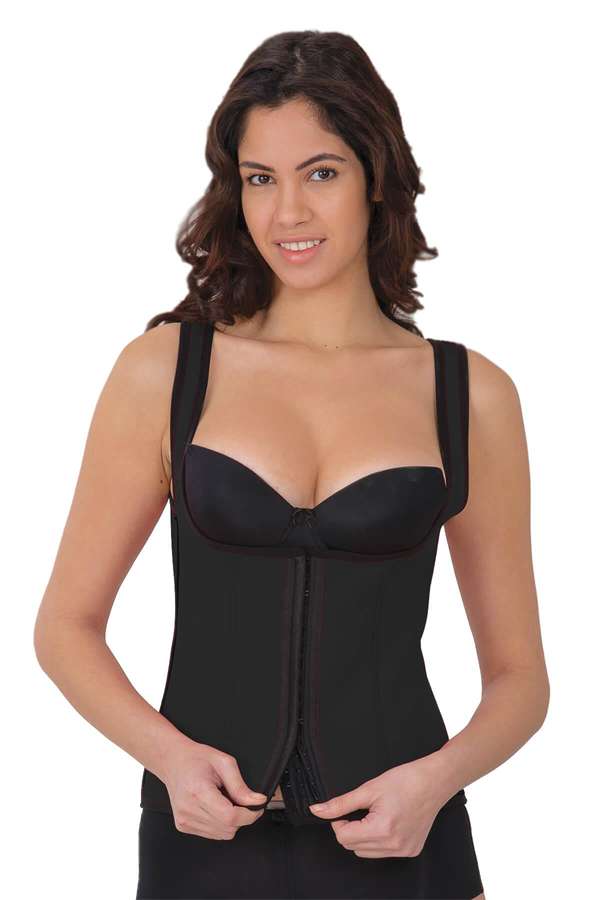 SİYAH MI 9173 Agraflı Göğsü Açık Atlet Korse