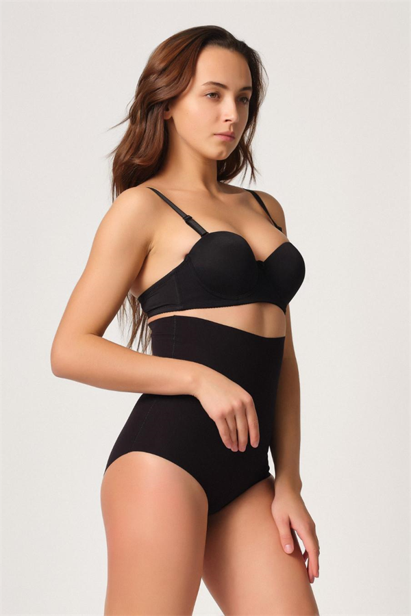 Arias Dolap Siyah MI Emay 2708 Lazer Yüksek Bel Kesim Slip Hayalet Korse