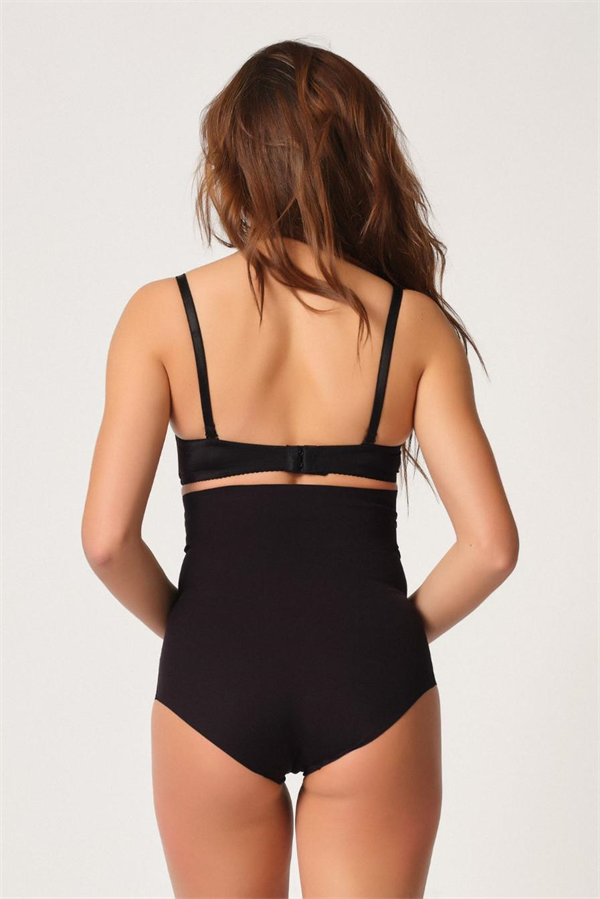 Arias Dolap Siyah MI Emay 2708 Lazer Yüksek Bel Kesim Slip Hayalet Korse