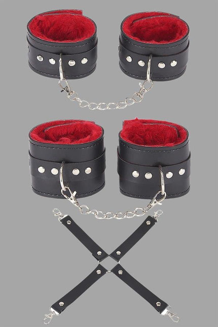 Arias Dolap Siyah Kırmızı Takım Elbise Fantezi Aksesuar Set