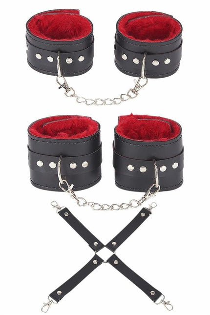 Arias Dolap Siyah Kırmızı Takım Elbise Fantezi Aksesuar Set