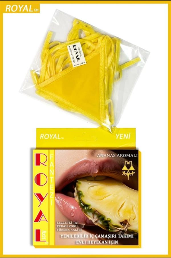 Arias Dolap Fantezi Tüketilebilen Yenilebilir Ananas Aromalı İç Çamaşır Takımı