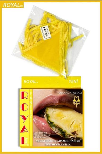 Arias Dolap Fantezi Tüketilebilen Yenilebilir Ananas Aromalı İç Çamaşır Takımı