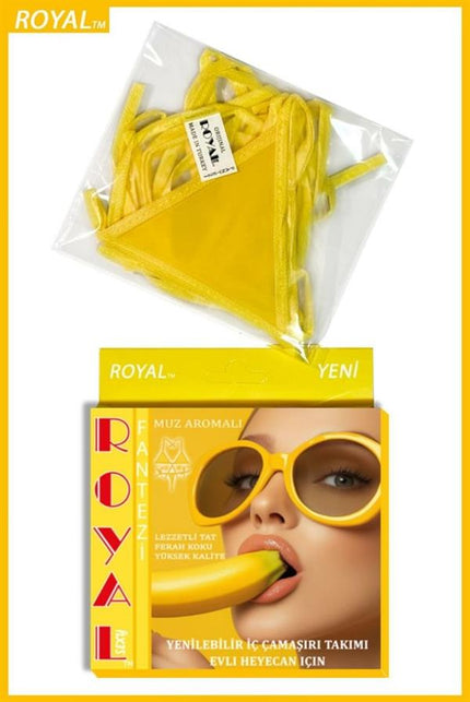 Arias Dolap Fantezi Tüketilebilen Yenilebilir Muz Aromalı İç Çamaşır Takımı