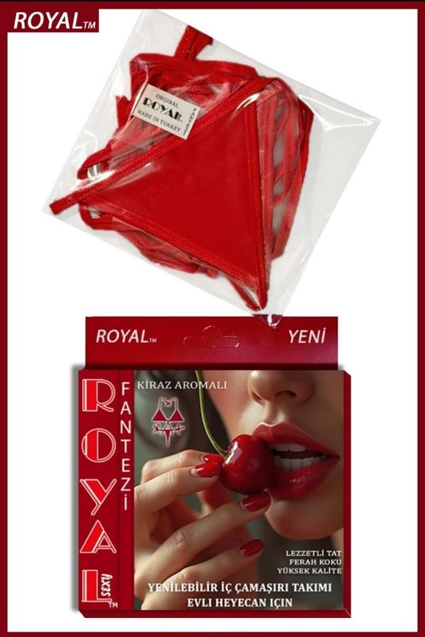 Arias Dolap Fantezi Tüketilebilen Yenilebilir Kiraz Aromalı İç Çamaşır Takımı