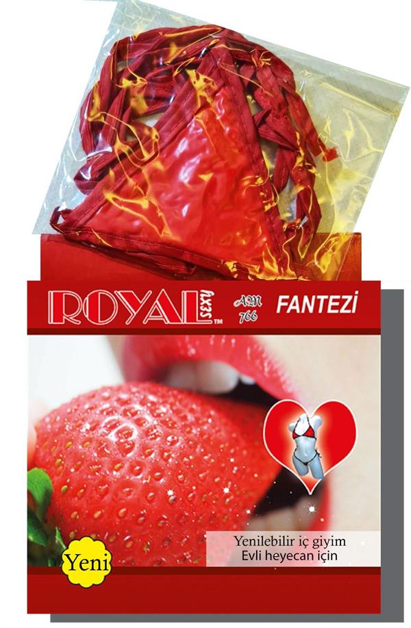 Arias Dolap Fantezi Tüketilebilen Yenilebilir Çilek Aromalı İç Çamaşır Takımı 