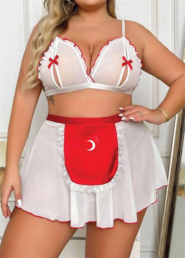 Arias Closet Özel Tasarım Büyük Beden Fantezi Hemşire Kostümü