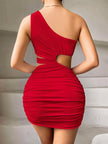 Arias Dolap Özel Tasarım Kırmızı Fantezi Mini Club Elbisesi 