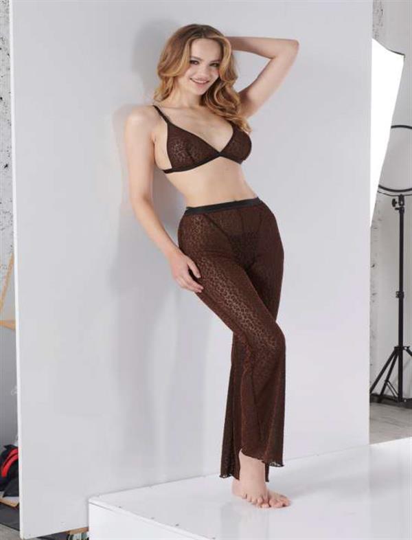 Arias Dolap Siyah Transparan Fantezi Sütyen Pijama Takımı