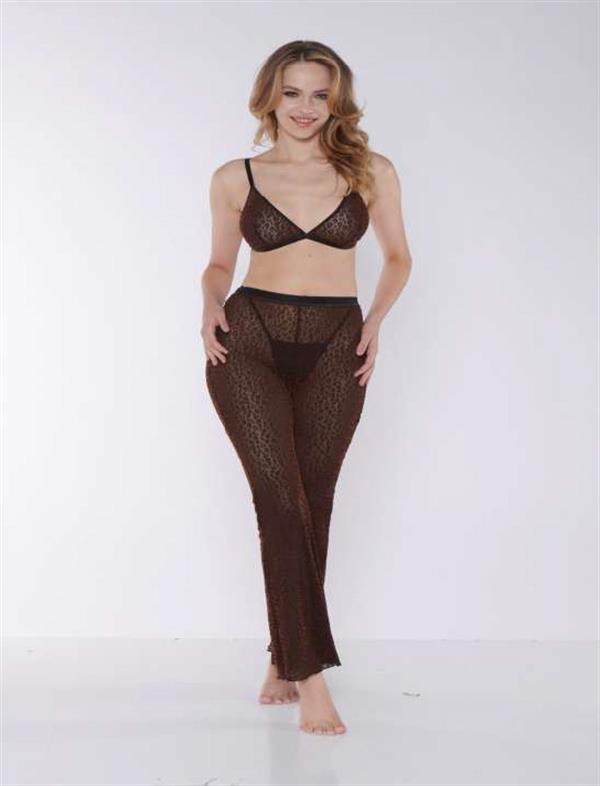 Arias Dolap Siyah Transparan Fantezi Sütyen Pijama Takımı