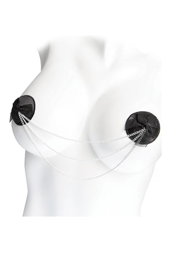 Arias Dolap Siyah Zincir Fantezi Detaylı Göğüs Ucu Kapatıcı