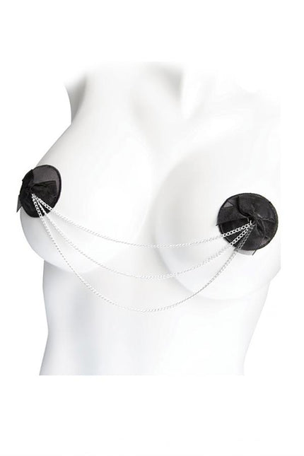 Arias Dolap Siyah Zincir Fantezi Detaylı Göğüs Ucu Kapatıcı