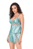 Arias Dolap Aqua Saten Babydoll Şort Takımı