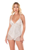 Arias Dolap Ekru Jakarlı Bodysuit Gecelik