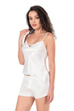 Arias Dolap Ekru Saten Babydoll Şort Takımı