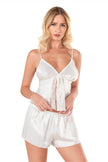 Arias Dolap Ekru Saten Babydoll Şort Takımı