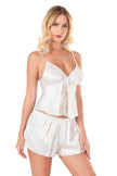 Arias Dolap Ekru Saten Babydoll Şort Takımı