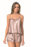 Arias Dolap Vizon Saten Babydoll Şort Takımı